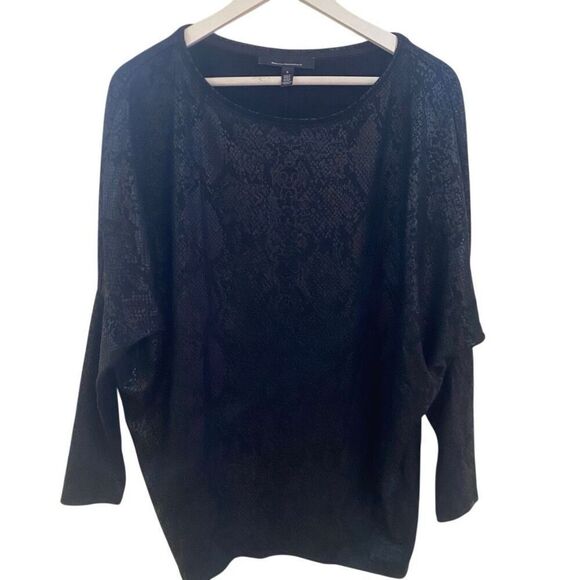 White House black market dohlman sleeve black snake skin small - Picture 1 of 7